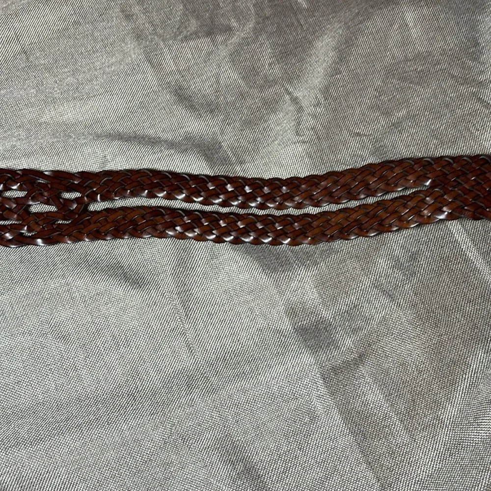 Genuine Leather Double Braided Belt Size XL